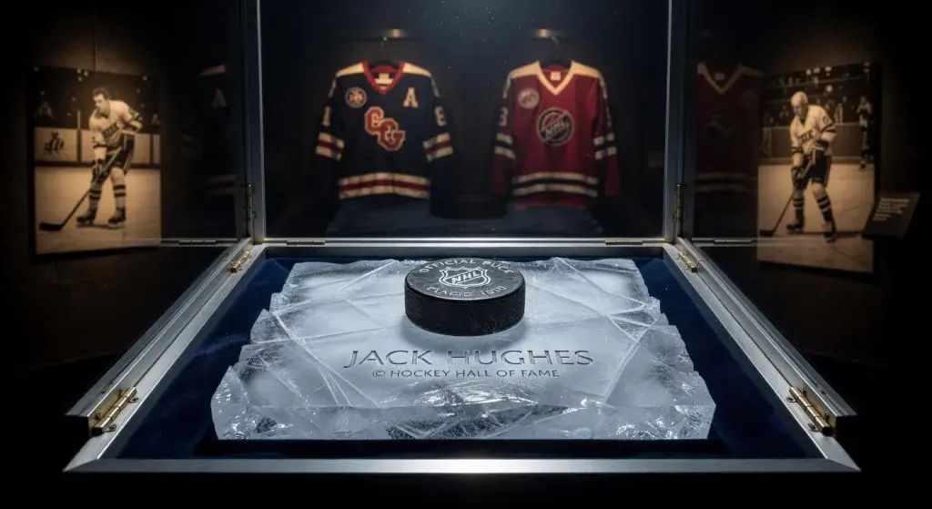 Jack Hughes questions Hockey Hall of Fame's possession of puck from U.S. men's Olympic hockey gold-medal goal