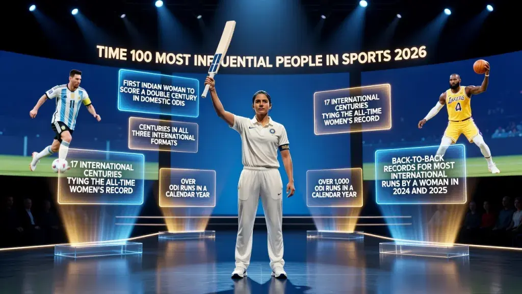 Mandhana Joins Messi and LeBron on TIME's 100 Most Influential in Sports