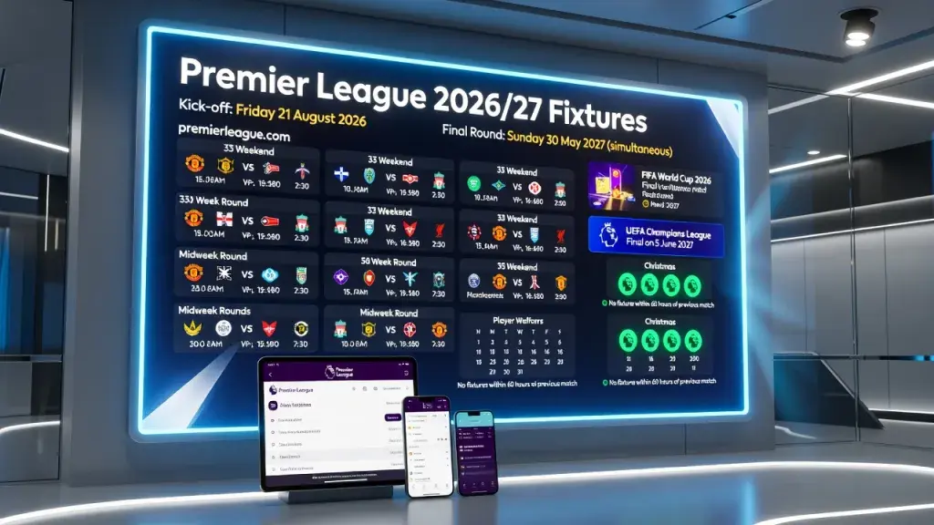 Premier League Releases Full 2026/27 Fixture List for All 20 Clubs