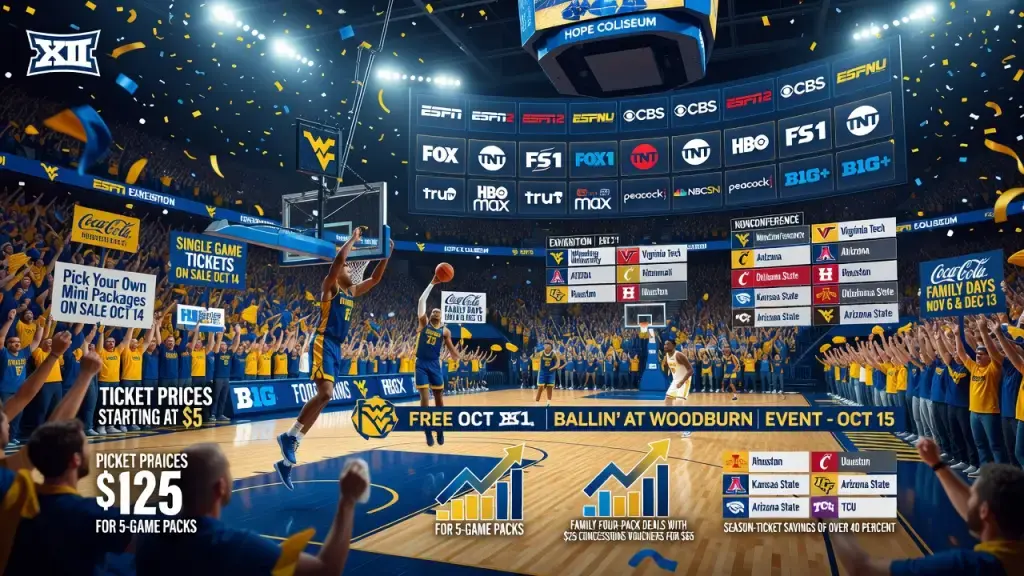 West Virginia Unveils 2026-27 Basketball Schedule and Ticket Plans